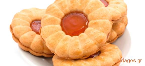 Μπισκότα με μαρμελάδα συνταγές μαγειρικής & ζαχαροπλαστικής- www.sidages.gr