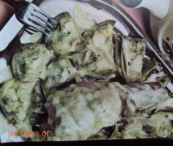 Αρνί με αγκινάρες αυγολέμονο - www.sidages.gr