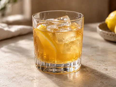 Κοκτέιλ Aberdeen Angus με ουίσκι, Drambuie, λεμόνι και μέλι