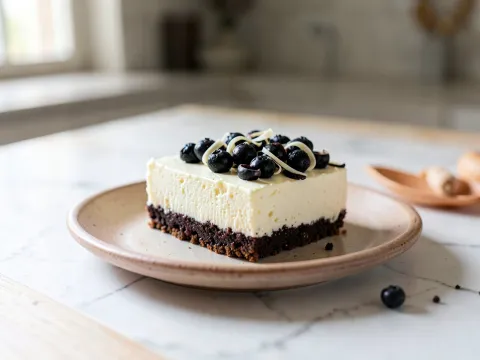 Cheesecake με λευκή σοκολάτα και βατόμουρα - τζίζκεικ