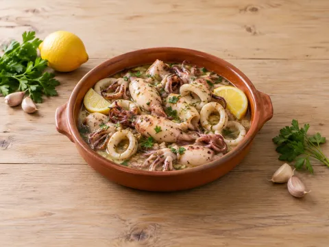 Καλαμαράκια κρασάτα
