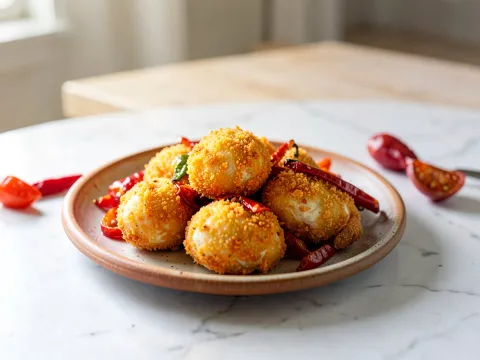 Κροκέτες μοτσαρέλας mozzarella με πιπεριές - συνταγές μαγερικής - www.sidages.gr