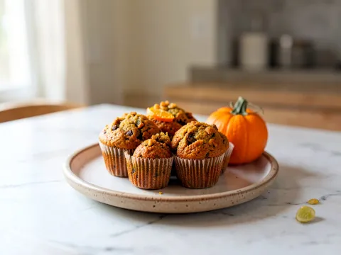 Μάφινς με γλυκιά κολοκύθα - Halloween muffins
