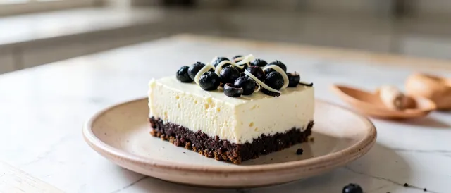 Cheesecake με λευκή σοκολάτα και βατόμουρα - τζίζκεικ