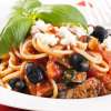 Σπαγγέτι με ελιές και πιπεριές - Sicilian pasσυνταγές μαγερικής - www.sidages.gr